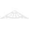 Ekena Millwork Pitch Wagon Wheel Architectural Grade PVC Gable Pediment, 48"W x 14"H x 1"P (7/12) GPP048X014X100WAG - alternate 5